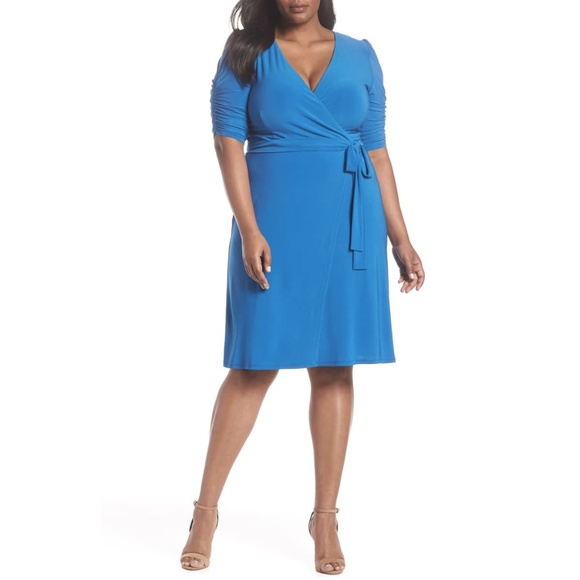 Eliza J Navy Blue Sequins 3//4 Sleeves Bodice Ruching Stretch Jersey Long Dress